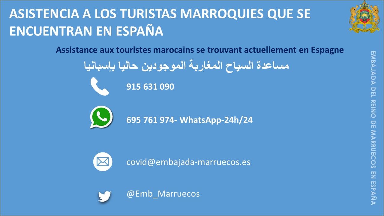 Asistencia a los turistas marroquíes que se encuentran en España
