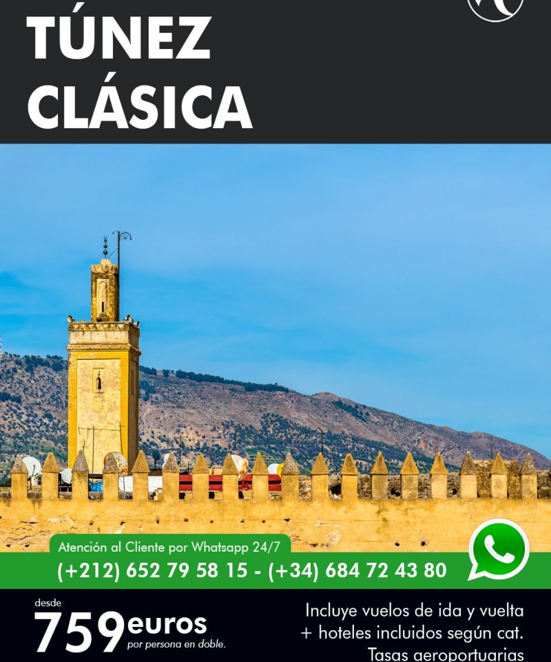 Túnez Clásica 8 dias Maventur Travel Vuelos incluidos Madrid