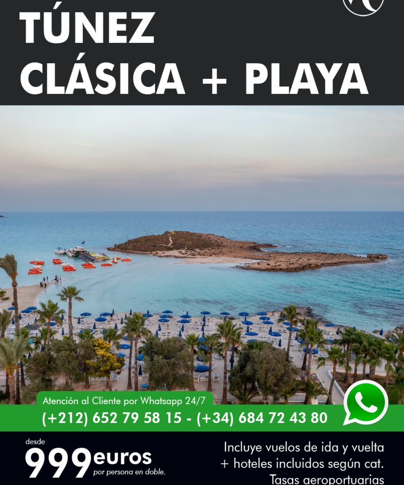 Túnez Clásica mas playa 11 dias Maventur Travel Vuelos incluidos Madrid