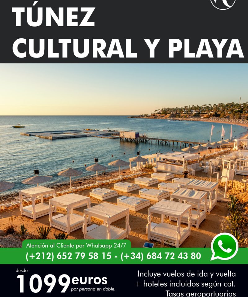 Túnez Cultural y Playa 12 dias Maventur Travel Vuelos incluidos Madrid