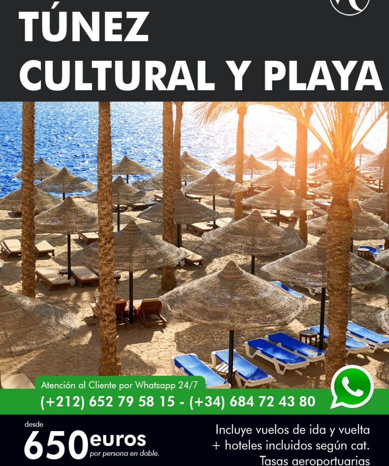 Túnez Cultural y Playa 8 dias Maventur Travel Vuelos incluidos Madrid