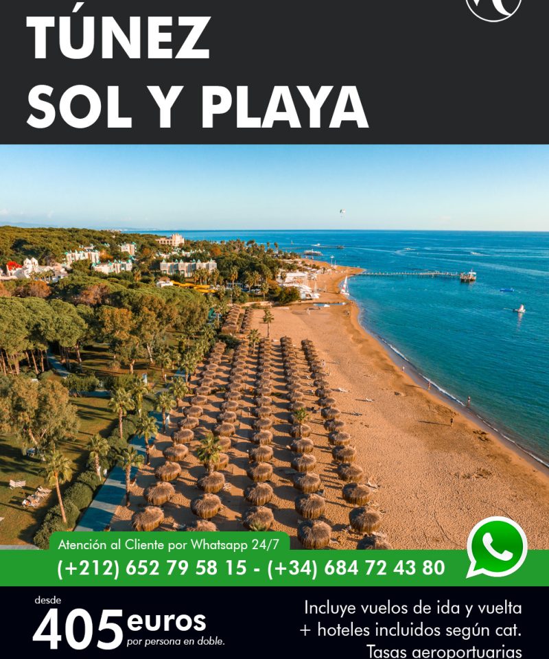 Túnez Sol y Playa 8 dias Maventur Travel Vuelos incluidos Madrid