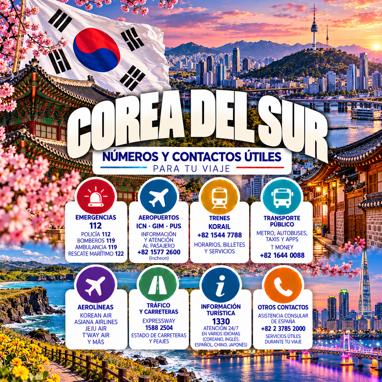 Números de Emergencia de Corea del Sur