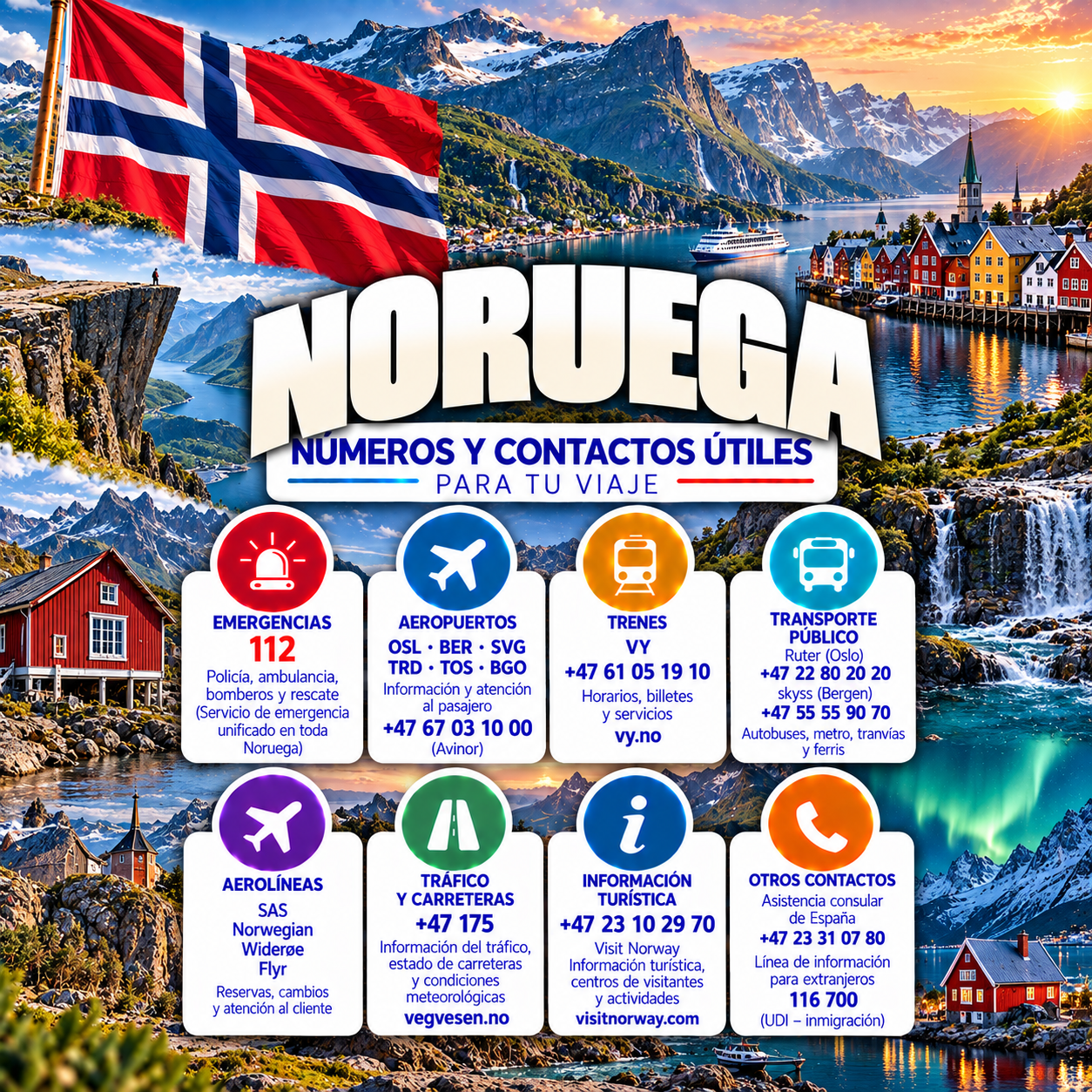 Números de Emergencia de Noruega