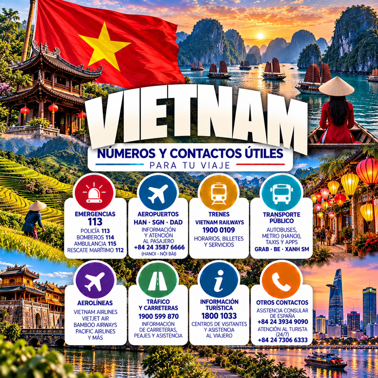 Números de Emergencia de Vietnam